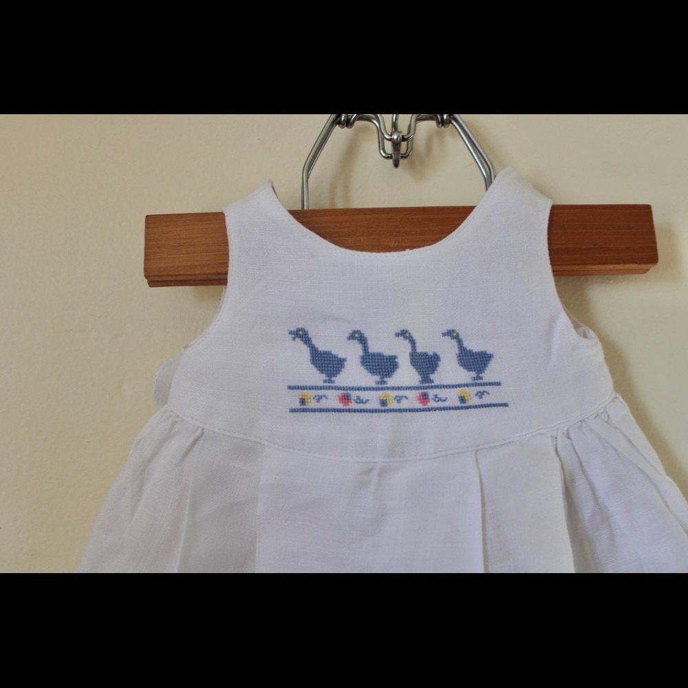 Linen baby dress 3 months